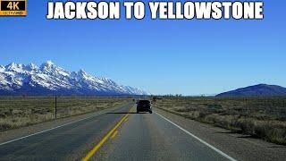 Jackson, Wyoming to Yellowstone National Park Scenic Drive | Driving Thru Grand Teton National Park