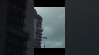 Man controlling lightning and flying in the air ( China November 2017 )