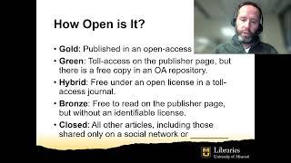 U Publish @ Your Library: Open Access at MU