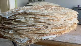 SAJ, Markouk, Lebanese Traditional Flatbread: How It's Made? صاج ، مرقوق ، فلاتبريد لبناني تقليدي