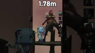 Bilgewater champions ACTUAL SIZES #leagueoflegends #mobilelegend #leagueofmemes