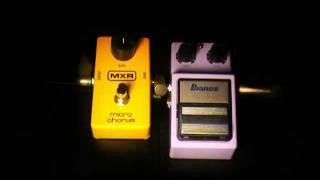 MXR Micro chorus vs Ibanez CS9 chorus shoot out.