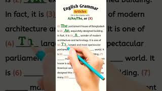 English Grammar | Article use exercise |Question solutions| #youtubeshorts #englishgrammar #practice