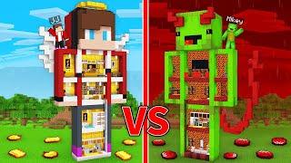 JJ GOD Statue vs Mikey DEVIL Statue Survive Battle in Minecraft - Maizen