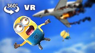 360° VR - MINIONS PLANE CRASH