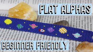 FLAT ALPHA BRACELETS TUTORIAL [CC] || Beginner Friendly