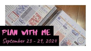 Plan With Me September 23 - 29, 2024 | The Happy Planner Shibori Sticker Book | Plan B Planner