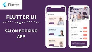 Flutter UI - Salon Booking App | Speed Code