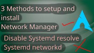 NetworkManager And 3 Method to dns resolve | Arch Linux | Tutorial