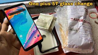 One plus 5t broken glass replacement || one plus 5T glass restoration