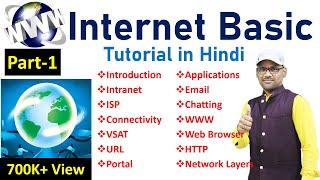 Part-1- Internet Basic Tutorial in Hindi (Introduction, Intranet, ISP, Connectivity) By Arvind