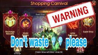 Don't spend Diamond - Shopping carnival just a trap | Legacy of discord