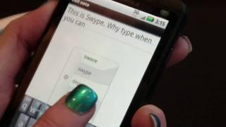 Motorola DROID X Swype keyboard demonstration