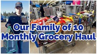 FAMiLY OF 10 MONTHLY GROCERY HAUL & PANTRY RESTOCK 