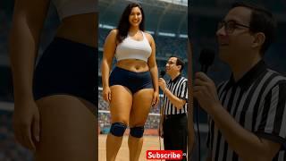 Tallest female player of volleyball #shortsfeed #ai #funny #tallwoman #tallgirlfriend #sports
