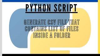 Python Script To Get File Names.