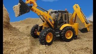 Excavador Pelicula Niños Español: retroexcavadora BRUDER JCB 5CX eco juguete película