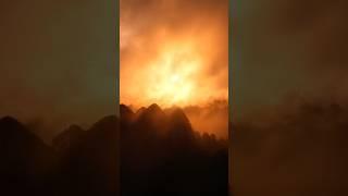 Sunset through the clouds #sunset #clouds #nature