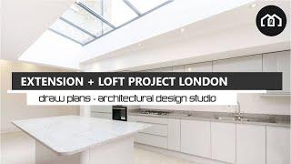 Kitchen Extension & Loft Conversion Project in London - Draw Plans Architectural Designers #shorts