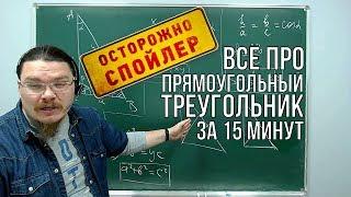 Всё про прямоугольный треугольник за 15 минут | Осторожно, спойлер! | Борис Трушин !