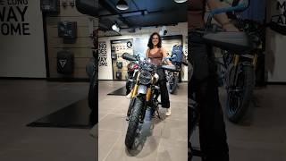 Taking delivery of our new bike | Triumph Scrambler 400x ️ #scrambler400x #travelcouple #viralshort