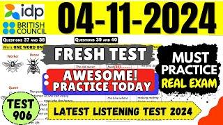 IELTS Listening Practice Test 2024 with Answers | 04.11.2024 | Test No - 906