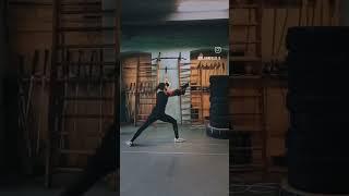 Работа по балде с длинным мечом Long sword training / hema fencing