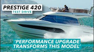 This pocket flybridge packs a punch | Prestige 420 review | Motor Boat & Yachting