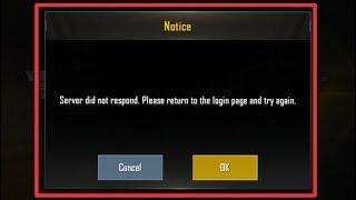 BGMI & Pubg Mobile | Fix Server Did Not Respond Return To The Login Page & Try Again Problem