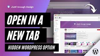 Wordpress Menu Open In New Tab