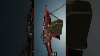 The M249 SAW (Squad Automatic Weapon), the Light Machine Gun, 5.56 mm