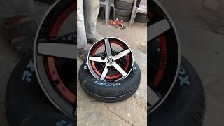 ROADX TYRE & 12 INCH ALLOY RIMS FITTING #roadx #alloywheels #tyre