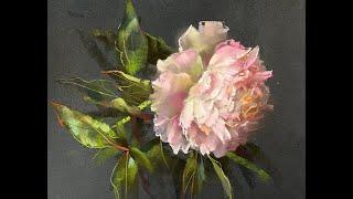 How to paint peonies with soft pastel by Vera Kavura