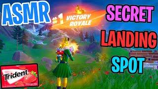 ASMR Gaming  Fortnite Secret Landing Spot! Relaxing Gum Chewing  Controller Sounds + Whispering 