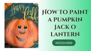 How to paint a Jack O Lantern pumpkin in 24 minutes