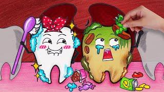 A Story About Decay Teeth! Why do We Brush Our Teeth? | Stop Motion Paper || Seegi Channel