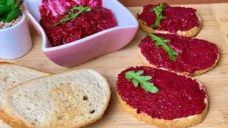 I take 1 beetroot and cook a delicious and economical snack from simple products!