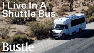 Living In A TINY Converted Shuttle Bus With My Dog | Bustle