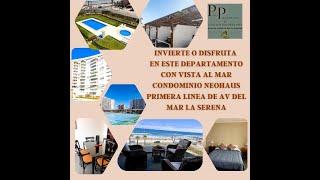 DEPARTAMENTO EN VENTA CON VISTA AL MAR CONDOMINIO NEOHAUS PRIMERA LINEA DE AV DEL MAR