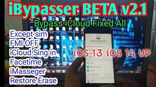 iOS 14.0 | iOS 14.0.1Bypass iCloud iBypasser V2.1 Fixed All Except Sim FMI Off iCloud sign Facetime