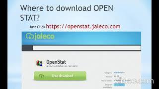 OpenStat Statistical Software