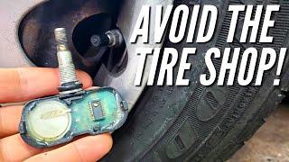 How To Replace TPMS (Tire Pressure Monitoring System) Sensors Without A Tire Machine.