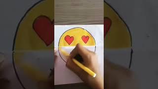 DIY rainbow emoji drawing #kirti art and craft#yotube short#