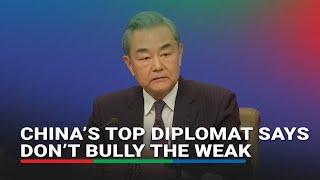 'Major powers should not bully the weak', China foreign minister says