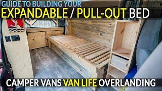 [How to] Expandable / Pull-out Bed for your Camper Van | Van Life & Conversions | Chevy Astro