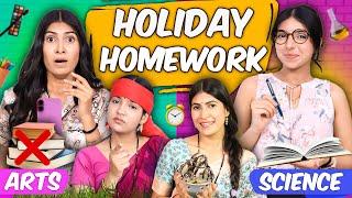 Holiday Homework - Arts vs Science Students | Topper vs Failure | Anaysa