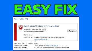 How To Fix Windows Update Error 80072ee2