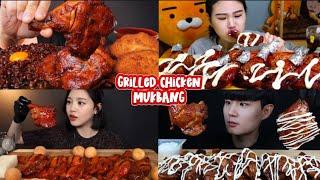 BBQ Grilled chicken MUKBANG compilation | Eating show/challange 