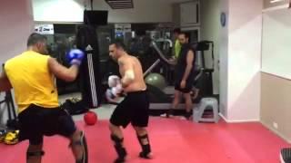 Rocky kiblawi training with axe mansour