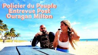 Policier du Peuple en Entrevue avec Jessica suite à l'ouragan Milton